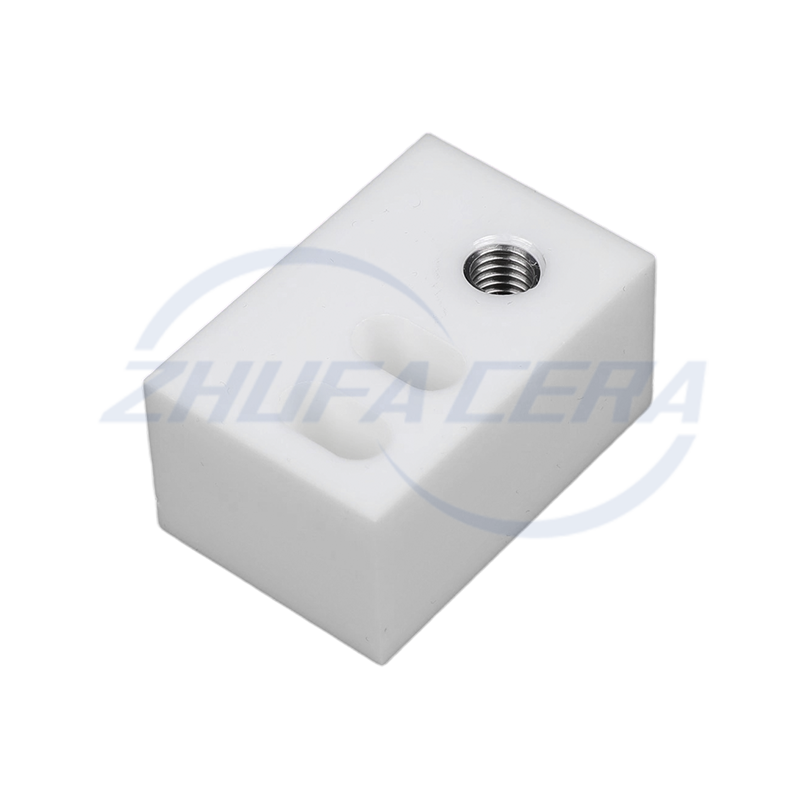 Cirkónia kerámia pozicionáló blokk fém menetes béléssel